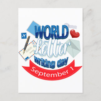 Cartão Postal De Festividades Letra mundial Dia