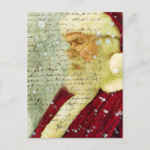 Cartão Postal De Festividades Letra para o papai noel