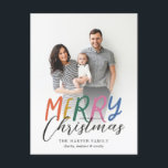 Cartão Postal De Festividades Letras Brilhantes de Cheio Colorida Whimsical<br><div class="desc">Faça uma declaração de na moda nesta temporada de festas com este cartão postal de feriado festivo e divertido. Apresentando um tipo colorido e divertido combinado com texto personalizado. Preencha a parte traseira com seu endereço de devolução, endereço do destinatário e sua própria mensagem personalizada - ou simplesmente exclua o...</div>