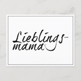 Cartão Postal De Festividades Lieblingsmama