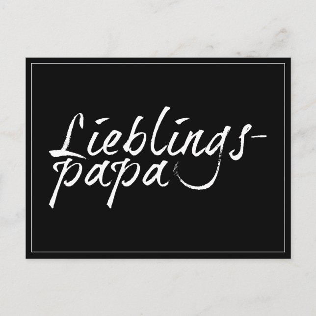Cartão Postal De Festividades Lieblingspapa - weißer Schriftzug 00001 (Frente)