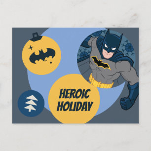 Cartão Postal De Festividades Liga da Justiça Batman Holiday Bauble