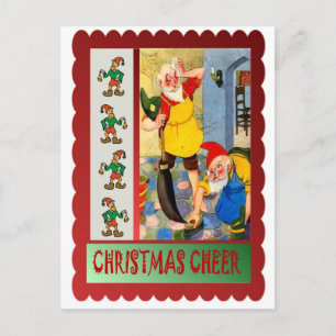 Cartão Postal De Festividades Limpeza de Natal