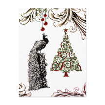 Linda Pavão e Árvore de Natal