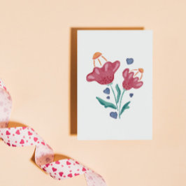 Cartão Postal De Festividades Lindas Flores Psicodélicas