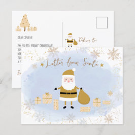 Cartão Postal De Festividades Lista Nice de papais noeis para crianças, Papais n