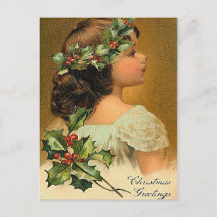 Cartão Postal De Festividades Little Angel - Cartão de Saudação de Natal