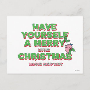 Cartão Postal De Festividades Little Miss Tiny Christmas