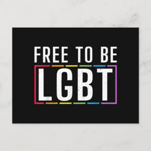 Cartão Postal De Festividades Livre para ser LGBT - Orgulho gay Lésbica Bissexua