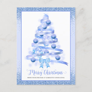 Cartão Postal De Festividades Logotipo corporativo da árvore de Natal Merry