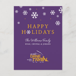 Cartão Postal De Festividades Logotipo da UAlbany Dane Train
