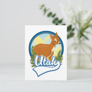 Cartão Postal De Festividades logotipo da Utah Deer Travel