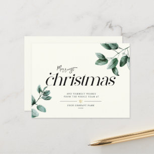 Cartão Postal De Festividades Logotipo de negócios Eucalyptus com script minimal