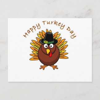 Cartão Postal De Festividades Logotipo de Turquia do dia de acção de graças do