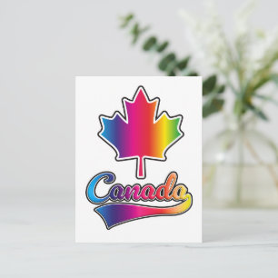 Cartão Postal De Festividades logotipo do arco-íris do Orgulho do Canadá