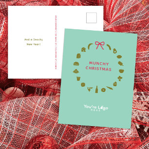 Cartão Postal De Festividades Logotipo Personalizado Cartão de Natal de Empresa