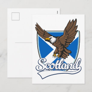 Cartão Postal De Festividades Logotipo viagem da Escócia