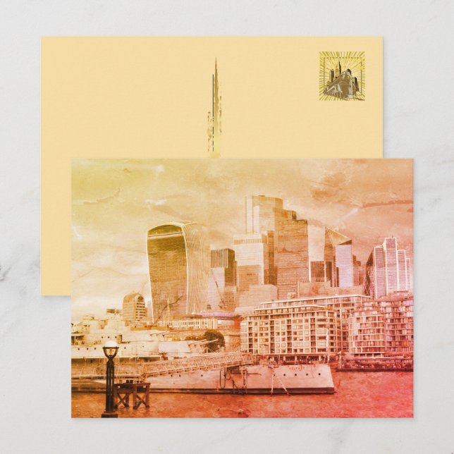 Cartão Postal De Festividades Londres - A Cidade (Frente/Verso)