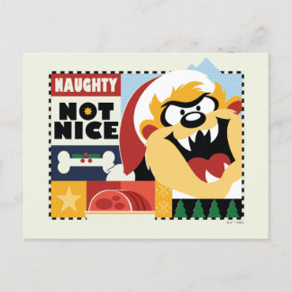 Cartão Postal De Festividades LOONEY TUNES™ TAZ™ Malvado Não Bonzinho