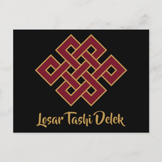 Cartão Postal De Festividades Losar Tashi Delek Feliz Ano Novo Lunar Tibetano (Frente)