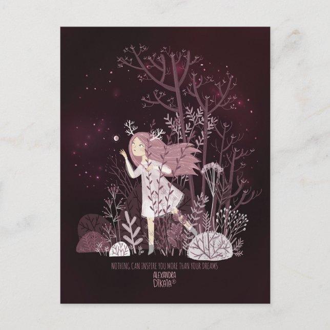 Cartão Postal De Festividades Love Fairy Tale por Alexandra Dikaia Love (Frente)