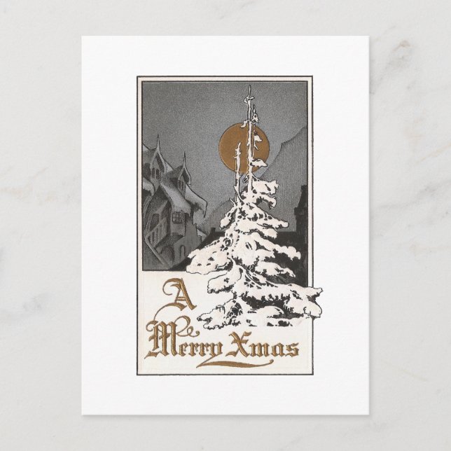 Cartão Postal De Festividades Lua de Natal (Frente)