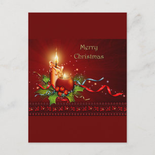 Cartão Postal De Festividades luz de vela