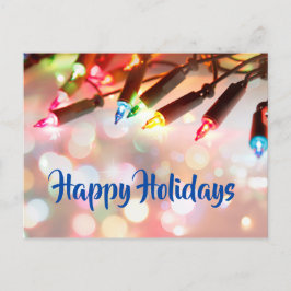 Cartão Postal De Festividades Luzes de Cintilação Multicoloridas, bokeh, Feriado