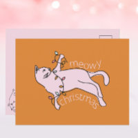 Luzes de Gato Rosa-Rosa de Natal