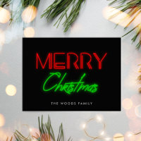 Luzes de neon dos anos 80 Feliz Natal