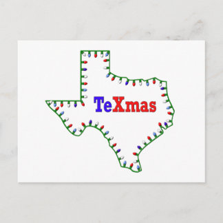 Cartão Postal De Festividades Luzes de TeXmas