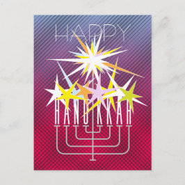 CARTÃO POSTAL DE FESTIVIDADES LUZES HANUKKAH