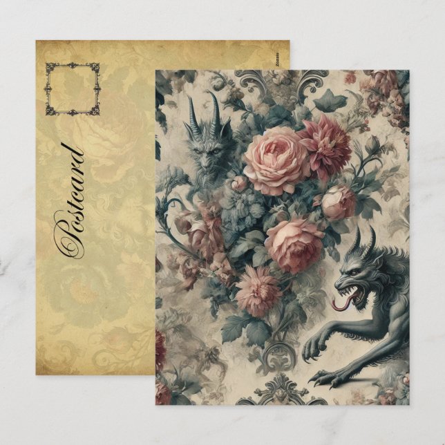 Cartão Postal De Festividades Lycans & Lullabies - Design gótica vitoriana (Frente/Verso)