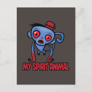 Cartão Postal De Festividades Macaco Zumbi é Meu Animal Espiritual