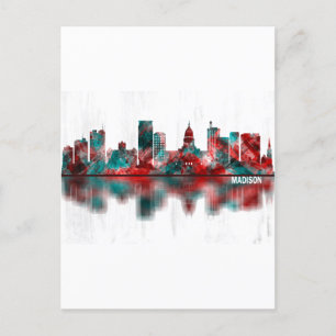 Cartão Postal De Festividades Madison Wisconsin Skyline
