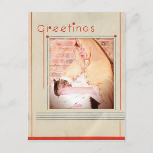 Cartão Postal De Festividades madonna e natal de gato