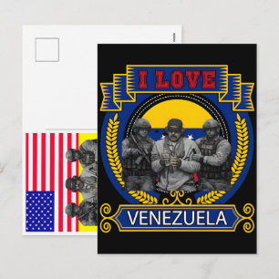 Cartão Postal De Festividades Maduro Capturado Ao Vivo em Operação Cômica dos EU