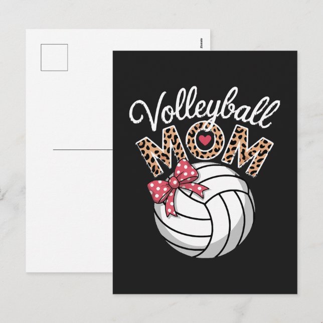 Cartão Postal De Festividades Mãe de Volei (Frente/Verso)