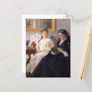 Cartão Postal De Festividades Mãe e Irmã do Artista por B. Morisot