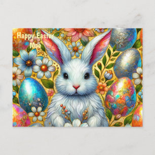 CARTÃO POSTAL DE FESTIVIDADES MAE ~ FELZ PASCOA BUNNY GREETING ~