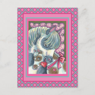 CARTÃO POSTAL DE FESTIVIDADES MÃE PONY E SEU NAMORADOS FILMADO, CAVALO
