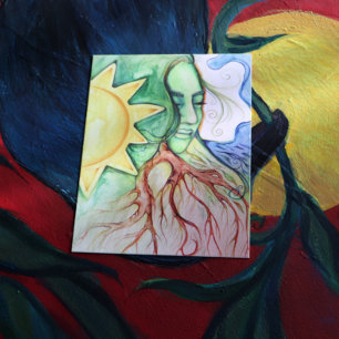 Cartão Postal De Festividades Mãe Terra Gaia Deusa