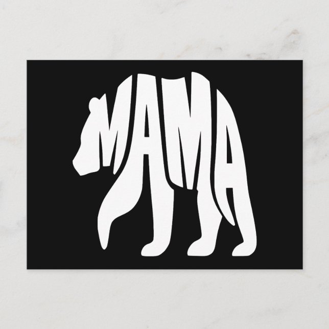 Cartão Postal De Festividades Mãe Urso (Frente)