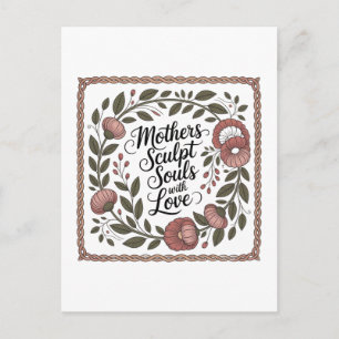 Cartão Postal De Festividades Mães Escultam Almas Com Amor