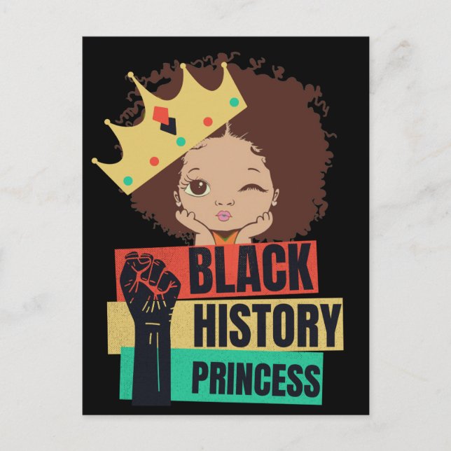 Cartão Postal De Festividades Magia da Princesa Melanina de História Negra (Frente)