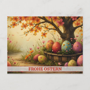 Cartão Postal De Festividades Magia das flores da primavera com a grandiosidade 