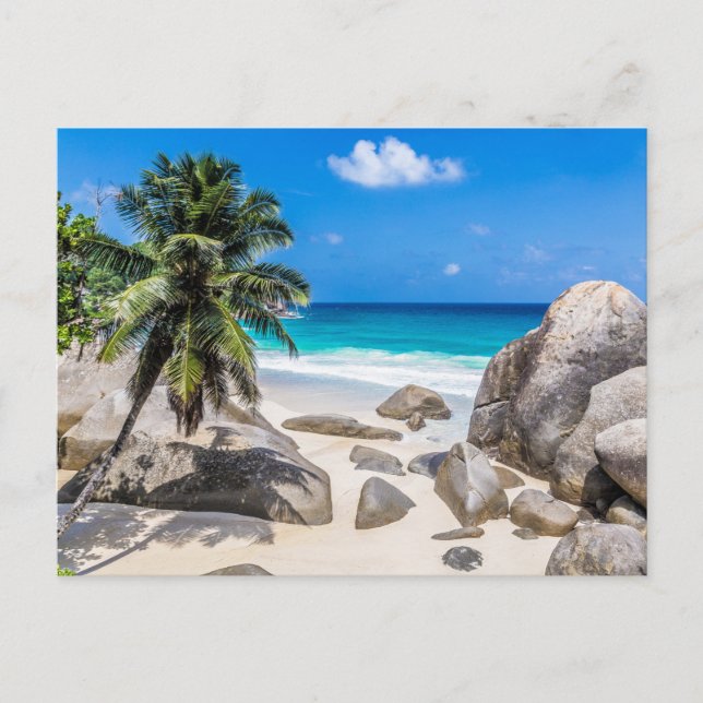 Cartão Postal De Festividades Mahe Seychelles Carana Beach Poster (Frente)
