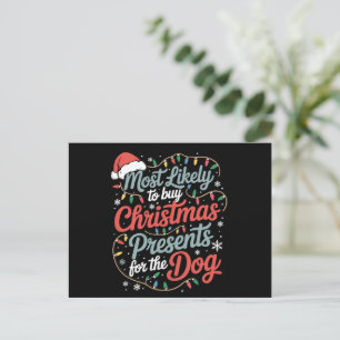 Cartão Postal De Festividades Mais Propenso a Comprar Presentes de Natal para o
