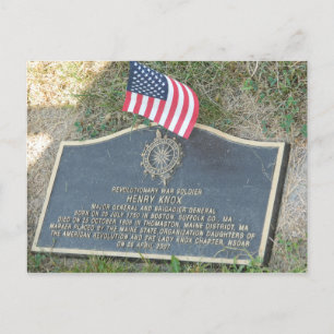 Cartão Postal De Festividades Major revolucionário general Henry Knox Maine da
