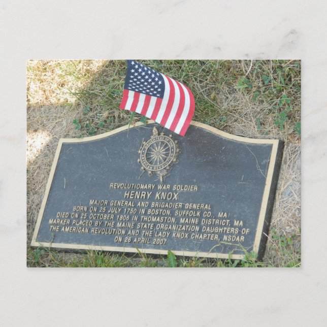 Cartão Postal De Festividades Major revolucionário general Henry Knox Maine da (Frente)